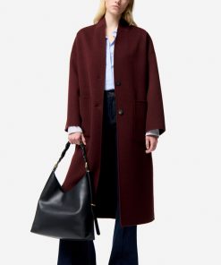 Vanessabruno Femme Men's Manteau Bachir | Lie De Vin & Bordeaux