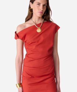 Vanessabruno Femme Men's Robe Courte Eleysa | Brique