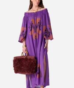 Vanessabruno Femme Men's Robe Longue Emelda | Violet