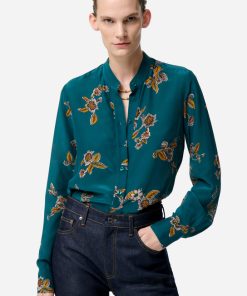 Vanessabruno Femme Men's Blouse Fable | Bleu Canard