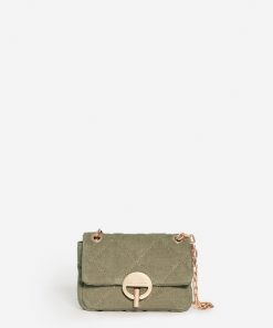 Vanessabruno Femme Petit Sac Moon En Lin | Kaki