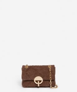 Vanessabruno Femme Petit Sac Moon En Lin | Moka