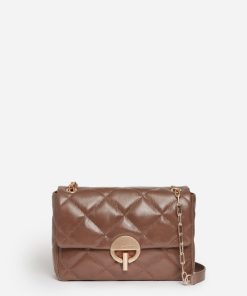 Vanessabruno Femme Grand Sac Moon En Cuir | Marron Glace
