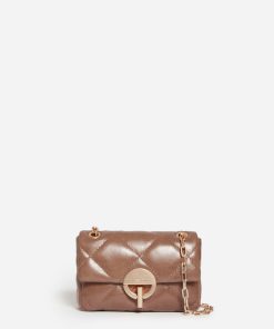 Vanessabruno Femme Petit Sac Moon En Cuir | Marron Glace