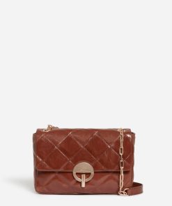 Vanessabruno Femme Grand Sac Moon En Cuir | Havane