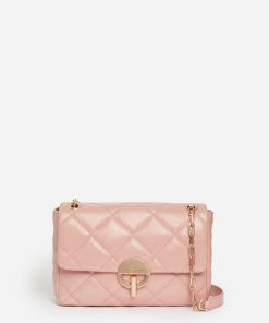 Vanessabruno Femme Grand Sac Moon En Cuir | Rose Poudre