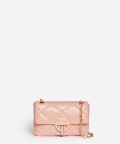 Vanessabruno Femme Petit Sac Moon En Cuir | Rose Poudre