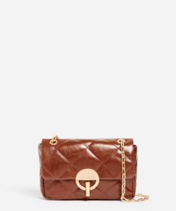 Vanessabruno Femme Moyen Sac Moon En Cuir | Havane