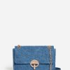 Vanessabruno Femme Grand Sac Moon En Lin | Indigo