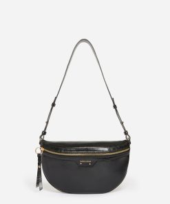 Vanessabruno Femme Sac Banane En Cuir | Noir