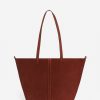 Vanessabruno Femme Sacs Petit Cabas Daily En Cuir Velours | Cognac