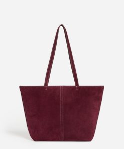 Vanessabruno Femme Sacs Petit Cabas Daily En Cuir Velours | Prune