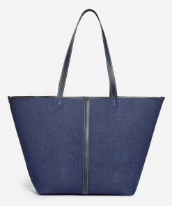 Vanessabruno Femme Sacs Grand Cabas Daily En Denim | Denim