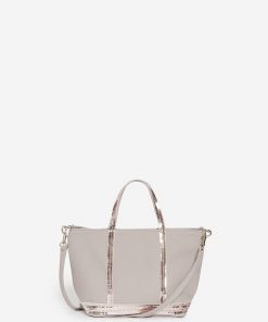 Vanessabruno Femme Sacs Cabas Xs Zippé En Toile | Quartz