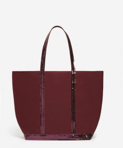 Vanessabruno Femme Sacs Cabas L Zippé En Toile | Pourpre