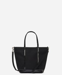 Vanessabruno Femme Sacs Cabas S Zippé En Toile | Noir