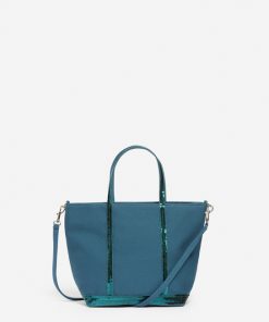 Vanessabruno Femme Sacs Cabas S Zippé En Toile | Vert Paon