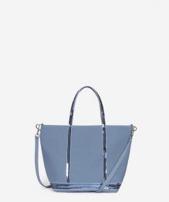 Vanessabruno Femme Sacs Cabas S Zippé En Toile | Bleu Cendre
