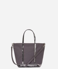 Vanessabruno Femme Sacs Cabas S Zippé En Toile | Anthracite