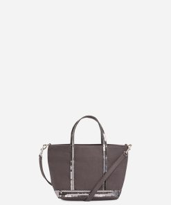 Vanessabruno Femme Sacs Cabas Xs Zippé En Toile | Anthracite