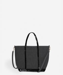 Vanessabruno Femme Sacs Cabas S Zippé En Lin | Noir