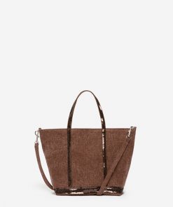 Vanessabruno Femme Sacs Cabas S Zippé En Lin | Moka