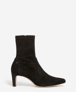 Vanessabruno Femme Chaussures Bottines À Talon En Cuir | Noir