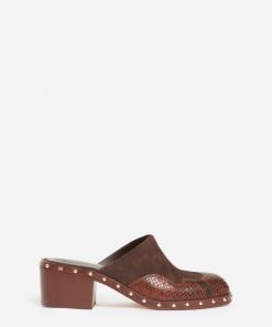 Vanessabruno Femme Chaussures Sabots En Suede | Ebene