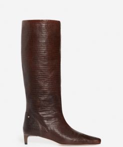 Vanessabruno Femme Chaussures Bottes Hautes Cuir Marron Daily | Ebene
