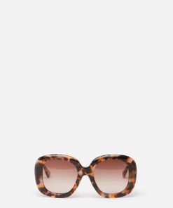 Vanessabruno Femme Accessoires Lunettes De Soleil Raphia | Marron Chiné Écailles