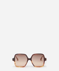 Vanessabruno Femme Accessoires Lunettes De Soleil Holly | Marron Chiné Écailles