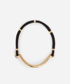Vanessabruno Femme Accessoires Torque En Laiton | Or & Noir